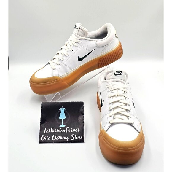 Nike Shoes - Nike Women's White Leather Court Legacy Lift Trainers Sneakers Sz 11 2478